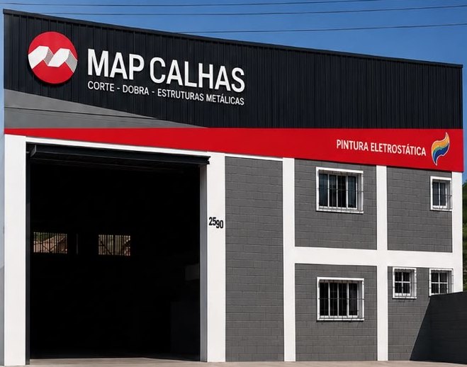 Fachada da nova fábrica MAP Calhas